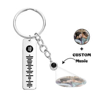 Custom Projection Spotify Code Keychain Metal Keychain Funny Keychain Gift for Her