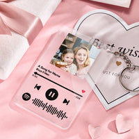 Spotify Keychain Custom Scannable Spotify Art Gifts for Mom