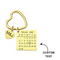 Custom Photo Calendar Spotify Keychain Personalized Stainless Steel Keychain Gift for Lover