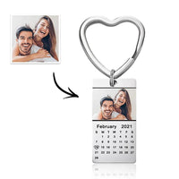 Custom Photo Calendar Spotify Keychain Personalized Stainless Steel Keychain Gift for Lover