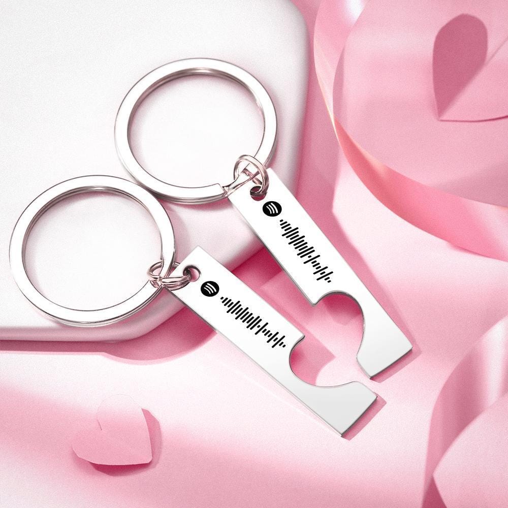 Custom Keychain Scannable Custom Spotify Code Keychain Engraved Valentine's Day Gifts