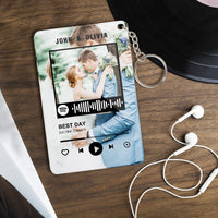 Custom Photo Spotify Plaque Music Keychain Long Distance Relationship Gifts For Couple