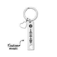 Custom Scannable Spotify Code Keychain Heart-shaped Creative Gifts