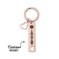 Custom Scannable Spotify Code Keychain Heart-shaped Creative Gifts