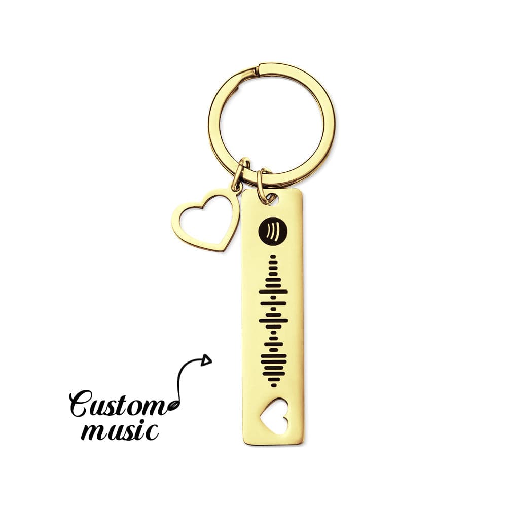 Custom Scannable Spotify Code Keychain Heart-shaped Creative Gifts