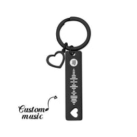 Custom Scannable Spotify Code Keychain Heart-shaped Creative Gifts