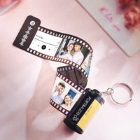 Long Distance Gift Custom Spotify Keychain Camera Film Roll Keychain with Song Text Aniversary Gifts for Her/Him