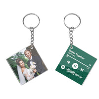 Custom Spotify Keychain Personalized Photo Double Sided Valentine's Gifts for Lover