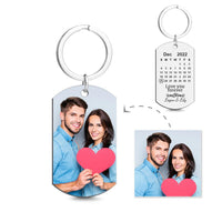 Custom Photo Calendar Spotify Keychain Personalized Stainless Steel Keychain Gift for Lover