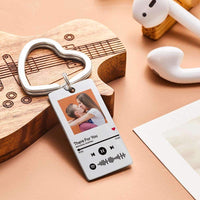 Long Distance Relationship Gift Custom Spotify Keychain With 2 Colors