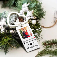 Christmas Gift Custom Spotify Keychain With 2 Colors Gifts for Couple