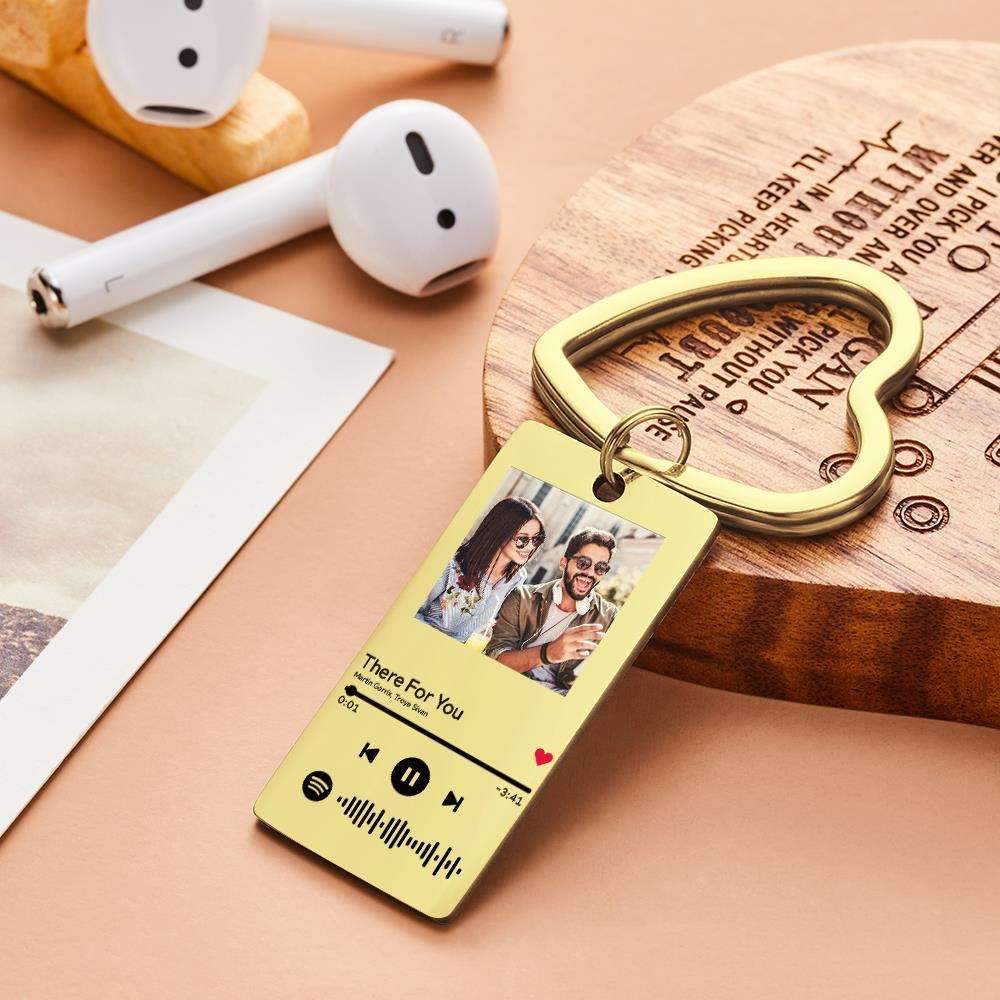 Long Distance Relationship Gift Custom Spotify Keychain With 2 Colors