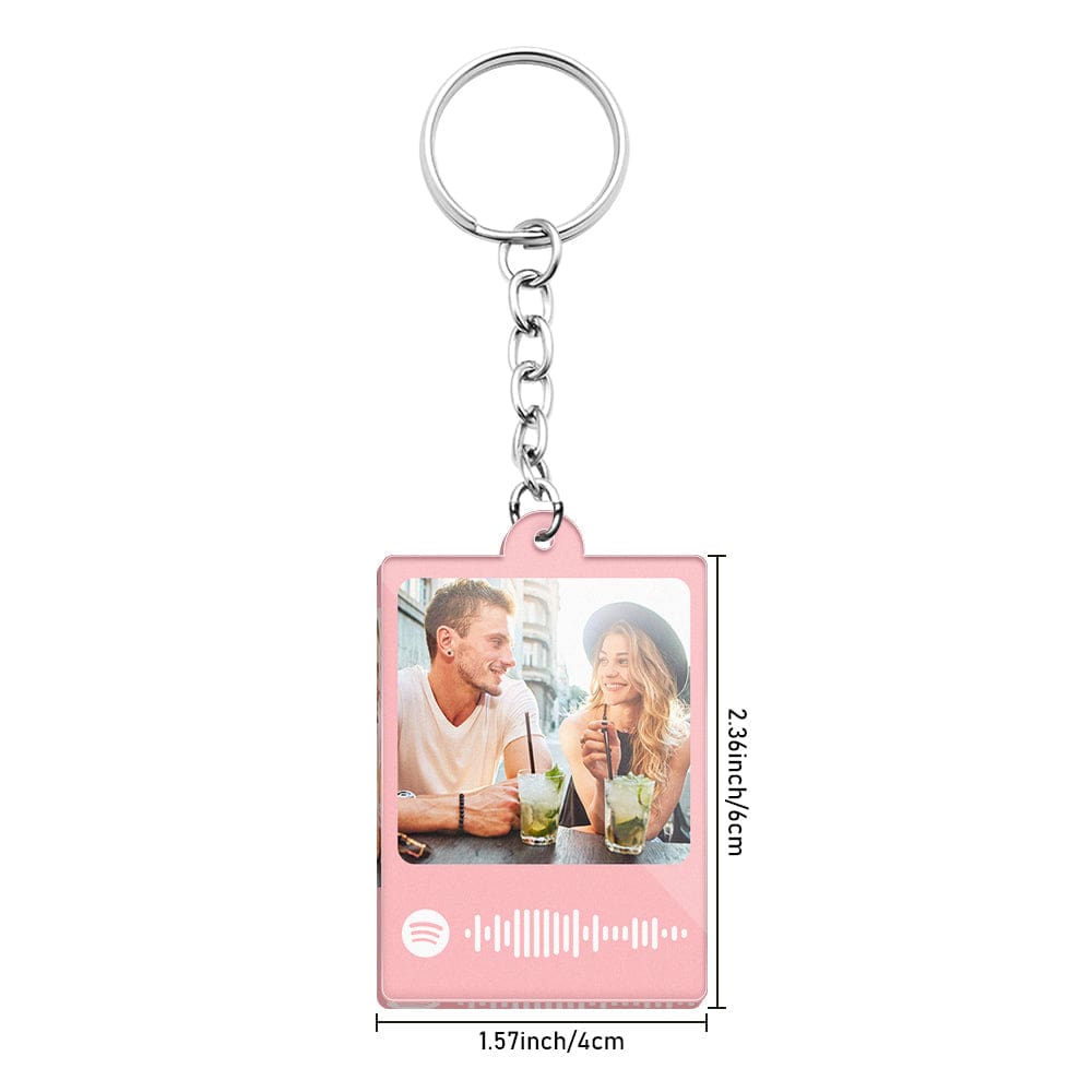 Personalized Scannable Spotify Code Keychain Custom Photo Colorful Keychain Birthday Anniversary Gift