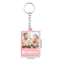 Personalized Scannable Spotify Code Keychain Custom Photo Colorful Keychain Birthday Anniversary Gift