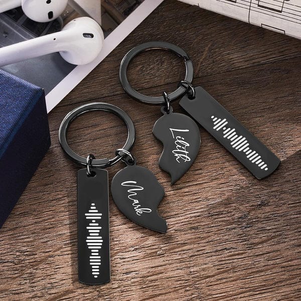 Valentines Day Keychain Personalized Spotify Keychain Heart Shape Keychain-3 Color