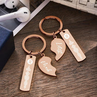 Valentines Day Keychain Personalized Spotify Keychain Heart Shape Keychain-3 Color