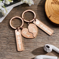 Scannable Keychain Custom Spotify Code Personalized Name Keyring 2pcs a Set For Valentine's Day Gift