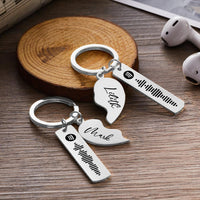 Custom Valentines Day Keychain Personalized Spotify Keychain Heart Shape Keychain