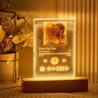 Scannable Spotify Code Quicksand Plaque Keychain Lamp Music and Photo Acrylic Gifts for Her