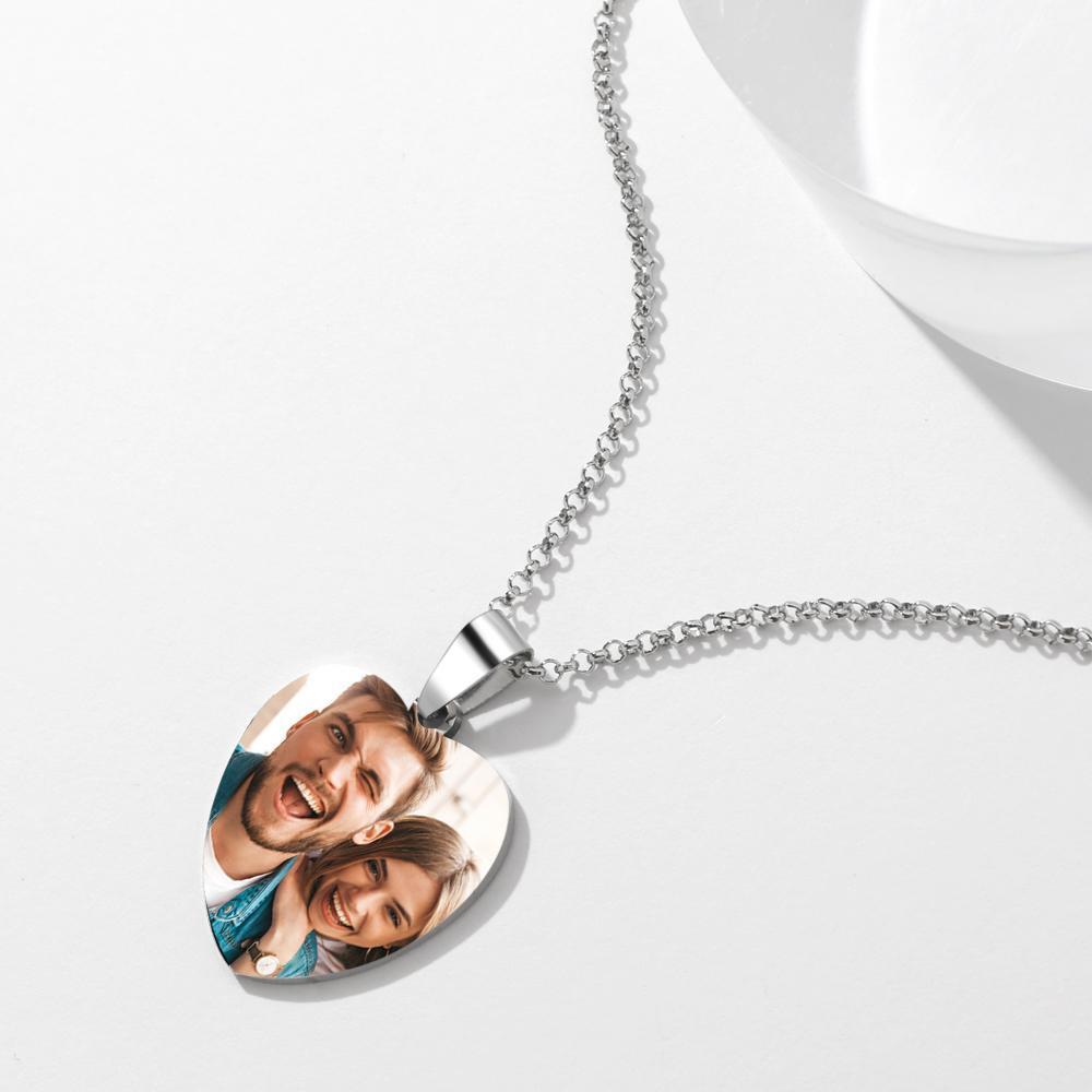 Spotify Necklace Custom Music Code Heart Photo Necklace Valentine's Day Gift