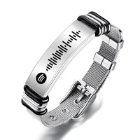 Scannable Spotify Code Bracelet Men's Bracelet Custom Music Song Bracelet Stainless Steel Gifts for Him