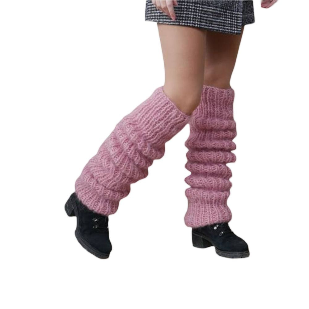 Knitted Over The Knee Socks Women Winter Leg Warmers Long Tube Pile Socks