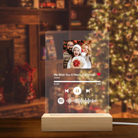 Christmas Spotify Plaque Night Lamp With Stand Custom Family Christmas Gifts