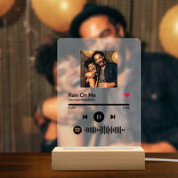 Spotify Album Cover Glass Personalized Night Light Anniversary Gifts For Couple