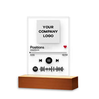 Custom Business Gift Spotify Plaque Night Lamp With Stand