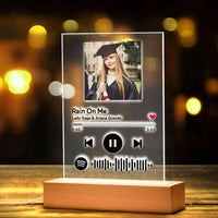 GiftLAB Spotify Night Light Plaque Personalized Graduation Gifts