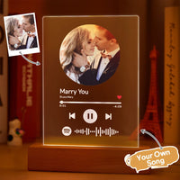 Custom Spotify Night Light Spotify Song Plaques Personalized Wedding Gifts