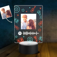 Custom Spotify Night Light with 7 Colors Personalized Wedding Gifts