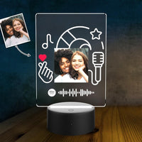 Custom Photo Spotify Plaque Lamp Graduation Gifts For Him