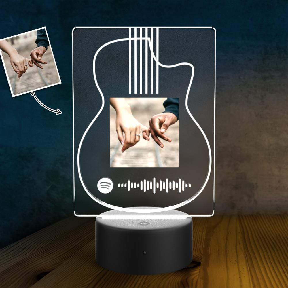 Custom Photo Spotify Plaque Lamp Christmas Gifts for Family - 7 Colors