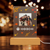 Spotify Glass Night Light Spotify Song Personalized Lamp Digital Prints Gifts for Her Valentines Day Gifts