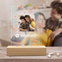 Spotify Plaque Night Lamp Custom Album Gift Personalized Night Lamp Valentines Day Gifts For Him