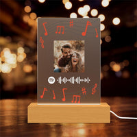 Spotify Glass Night Light Music Spotify Engraving Night Light Personalized Gift