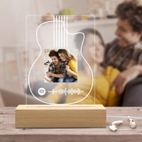 Spotify Glass Night Light Music Spotify Engraving Night Light Personalized Gift