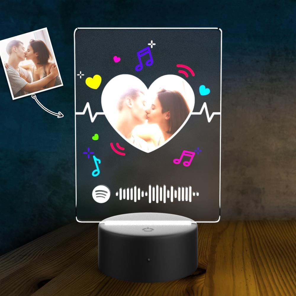 Custom Spotify Plaque Lamp 7 Colors Spotify Photo Lamp Valentines Day Gifts For Him