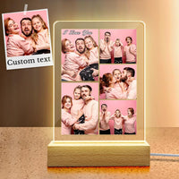 Custom Multi Photo Plaque Wedding Gifts for Her Acrylic