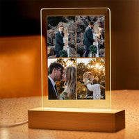 Custom Multi Photo Plaque Wedding Gifts for Her Acrylic