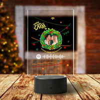 Custom Spotify Art Night Light with Scannable Music Night Light Christmas Gift Kissing Under the Mistletoe Lamp