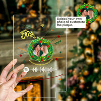 Custom Spotify Art Night Light with Scannable Music Night Light Christmas Gift Kissing Under the Mistletoe Lamp