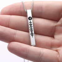 Spotify Necklace Personalized Song Code Necklace Custom 3D Engraved Vertical Bar Necklace