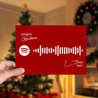 Sleigh Ride Spotify Code Music Greeting Card