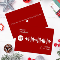 Holly Jolly Christmas Spotify Code Music Greeting Card