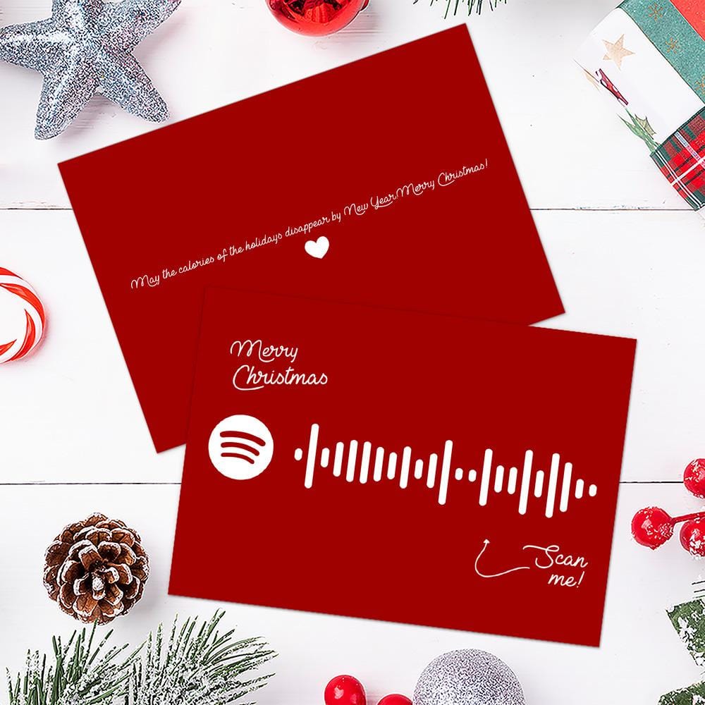 Feliz Navidad Spotify Code Music Greeting Card