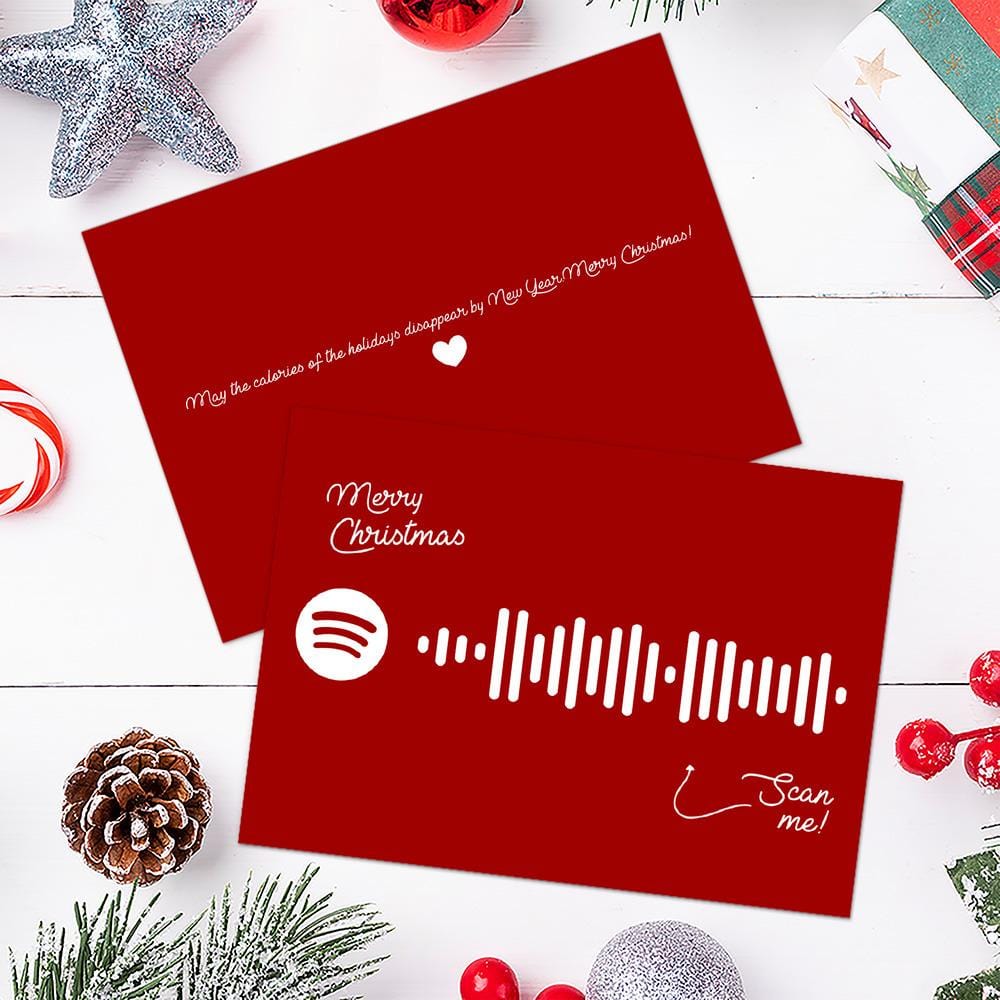 Santa Baby Spotify Code Music Greeting Card