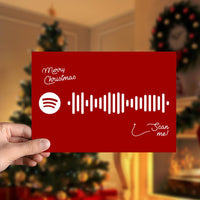 Step Into Christmas Spotify Code Music Greeting Card