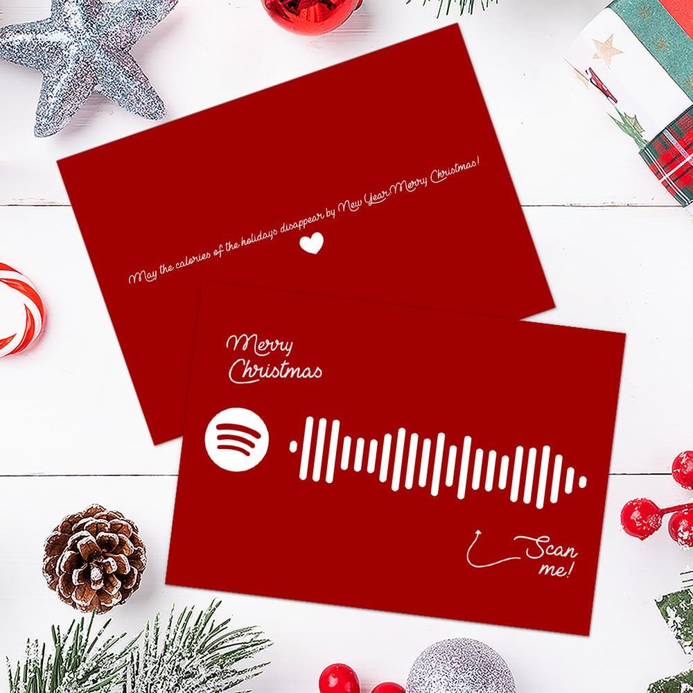 What Christmas Means To Me Spotify Code Music Greeting Card